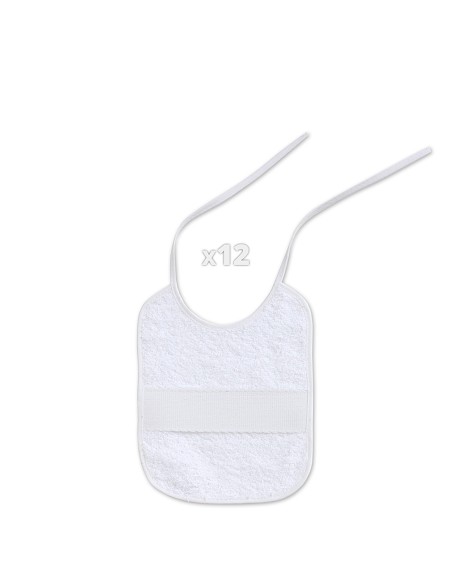 Babero Punto Cruz 20X25 Blanco