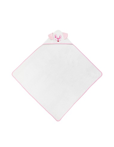 Capa Baño Liliposas Perro Bco/Rosa