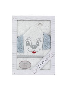 Capa Baño Liliposas Perro Bco/Gris