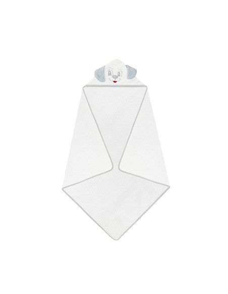 Capa Baño Liliposas Perro Bco/Gris