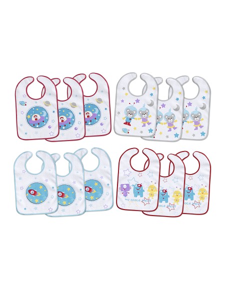 Babero Rizo Plastificado Velcro 25 X40