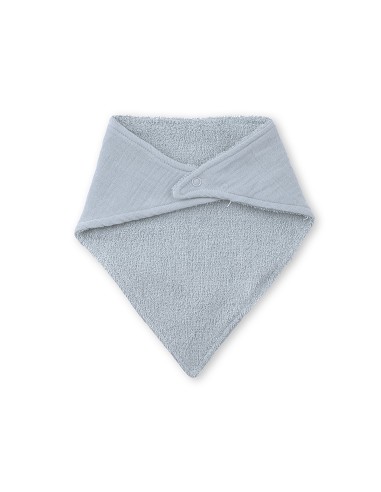 Babero Bambu Bandana Azul Grisaceo