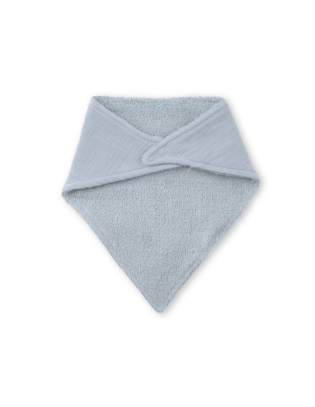Babero Bambu Bandana Azul Grisaceo