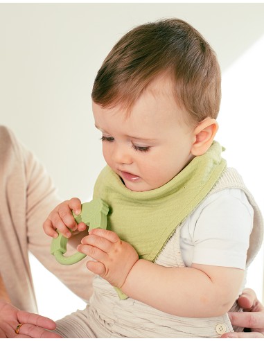 Babero Bambu Bandana Verde Oliva