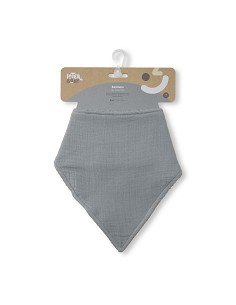 Babero Bambu Bandana Gris Petroleo