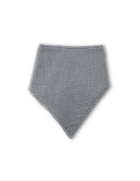 Babero Bambu Bandana Gris Petroleo