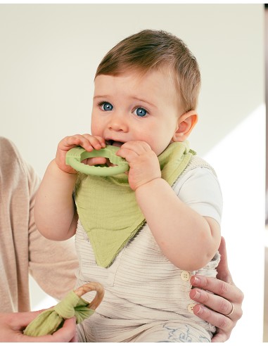 Babero Bambu Bandana Gris Petroleo