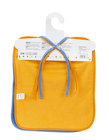 Pack 2 Baberos Rizo Color con Cinta  Azul