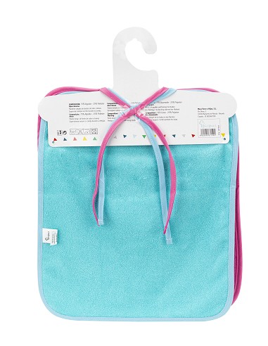 Pack 2 Baberos Rizo Color con Cinta Rosa