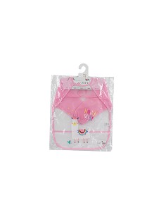 Babero con Mangas Estampado Rosa 2