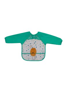 Babero con Mangas Estampado Verde