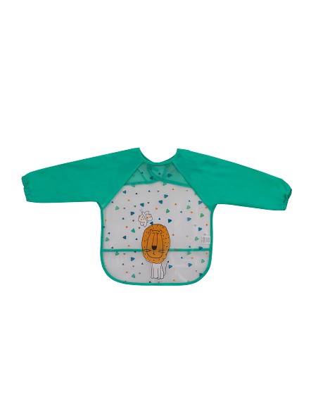 Babero con Mangas Estampado Verde