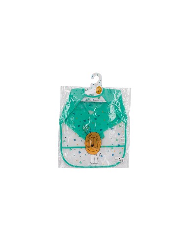 Babero con Mangas Estampado Verde