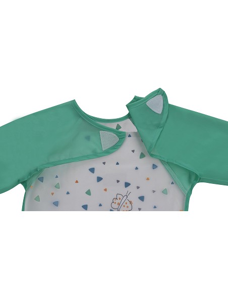Babero con Mangas Estampado Verde
