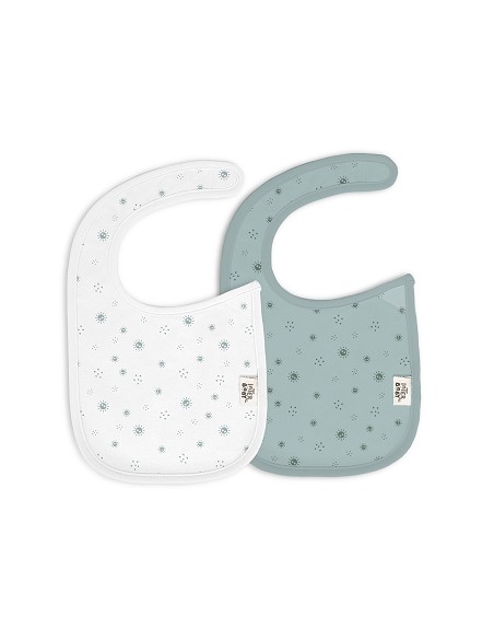 Pack 2 Baberos Velcro 20X30 Cms Mod Duendes Del Polvo Verde