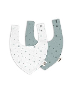 Pack 2 Baberos Bandana 20X30 Cms Mod Duendes Del Polvo Verde