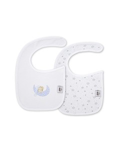 Pack 2 Baberos Velcro 20X30 Cms Mod Sleep Azul