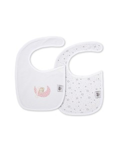 Pack 2 Baberos Velcro 20X30 Cms Mod Sleep Rosa