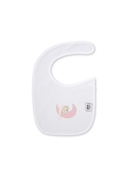 Pack 2 Baberos Velcro 20X30 Cms Mod Sleep Rosa