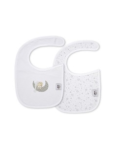 Pack 2 Baberos Velcro 20X30 Cms Mod Sleep Gris