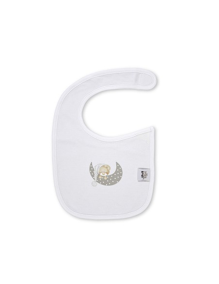 Pack 2 Baberos Velcro 20X30 Cms Mod Sleep Gris