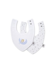 Pack 2 Baberos Bandana 20X30 Cms Mod Sleep Azul