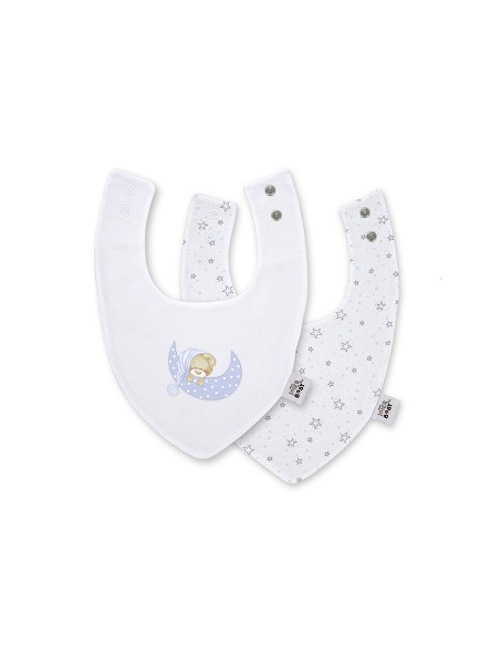 Pack 2 Baberos Bandana 20X30 Cms Mod Sleep Azul