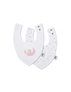 Pack 2 Baberos Bandana 20X30 Cms Mod Sleep Rosa