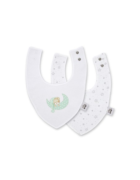 Pack 2 Baberos Bandana 20X30 Cms Mod Sleep Verde