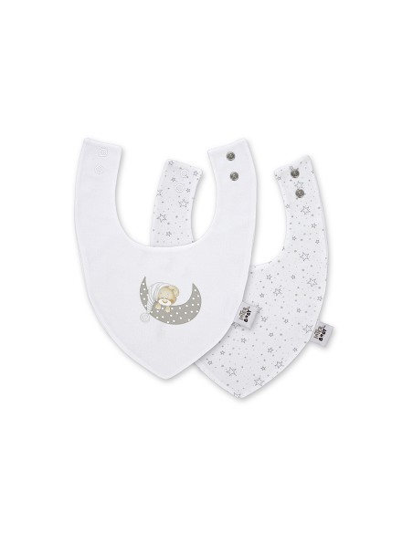 Pack 2 Baberos Bandana 20X30 Cms Mod Sleep Gris