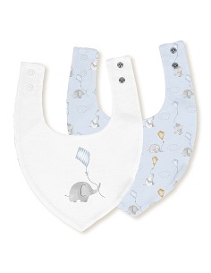 Pack 2 Baberos Bandana 20X30 Cms Mod Elefante Cometa...