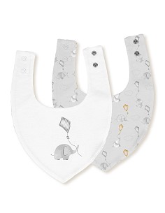 Pack 2 Baberos Bandana 20X30 Cms Mod Elefante Cometa...