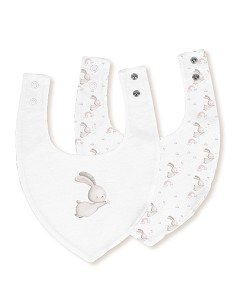 Pack 2 Baberos Bandana 20X30 Cms Mod Conejito Estrella...