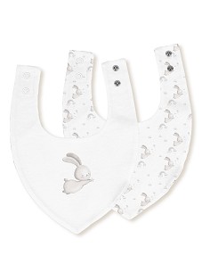 Pack 2 Baberos Bandana 20X30 Cms Mod Conejito Estrella...