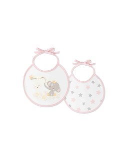 Pack 2 Baberos 20X20 Cachirulo Estrellas Rosa