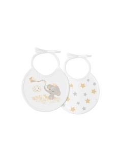 Pack 2 Baberos 20X20 Cachirulo Estrellas Beig