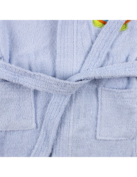 Albornoz Infantil  T- 2-4 100% Alg Azul