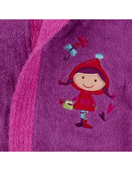 Albornoz Infantil  T- 2-4 100% Alg Lila