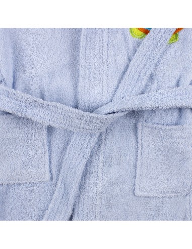 Albornoz Infantil Tallas 6-8  100% Alg Azul