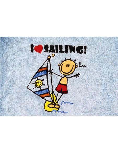 Albornoz Infantil T-14-16 100% Alg Azul