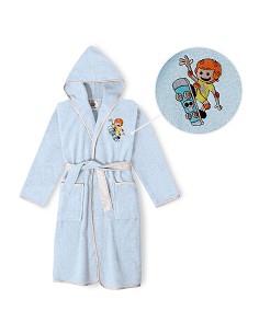 Albornoz Infantil  T- 10-12 Azul