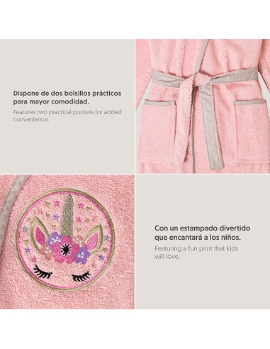 Albornoz Infantil  T- 10-12 Rosa