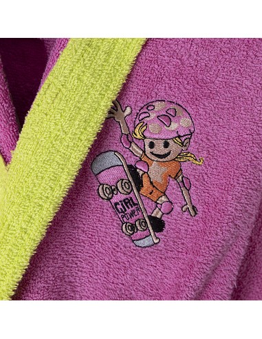 Albornoz Infantil  T- 10-12 Fucsia