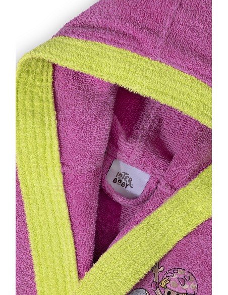 Albornoz Infantil  T- 10-12 Fucsia