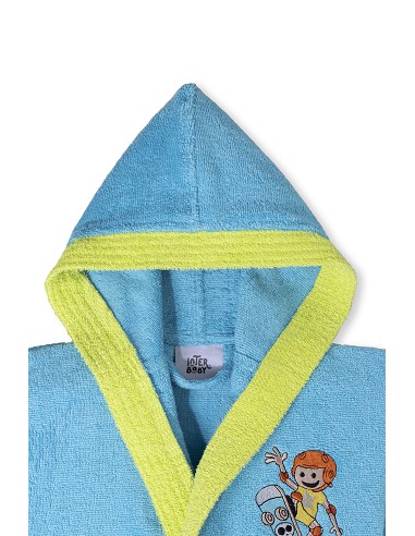 Albornoz Infantil  T- 10-12 Turquesa