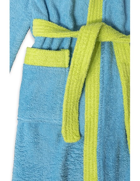 Albornoz Infantil  T- 10-12 Turquesa