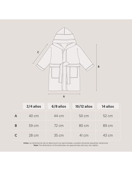 Albornoz Infantil  T- 10-12 Lila