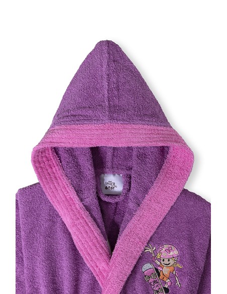 Albornoz Infantil  T- 10-12 Lila