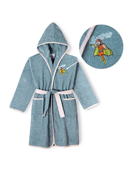 Albornoz Infantil  T- 10-12 Petroleo