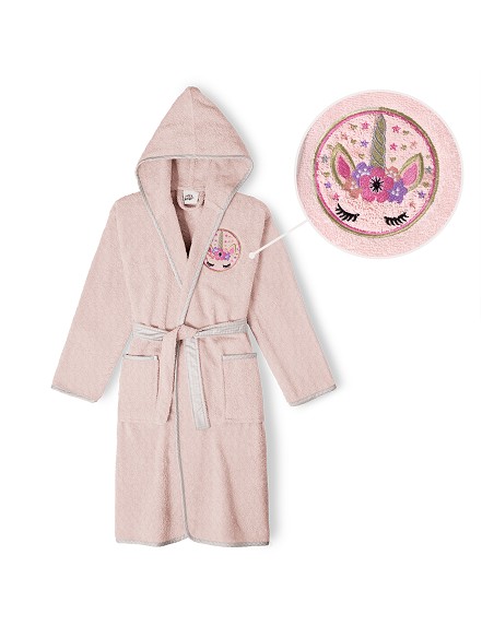 Albornoz Infantil  T- 10-12 Rosa Maquillaje